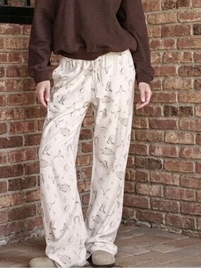 Cali 1850 Western Print Linen Pants,